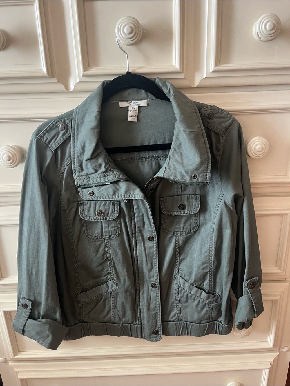 Styluxe Sage Green Utility Jacket - Women's Lightweight Field Jacket
